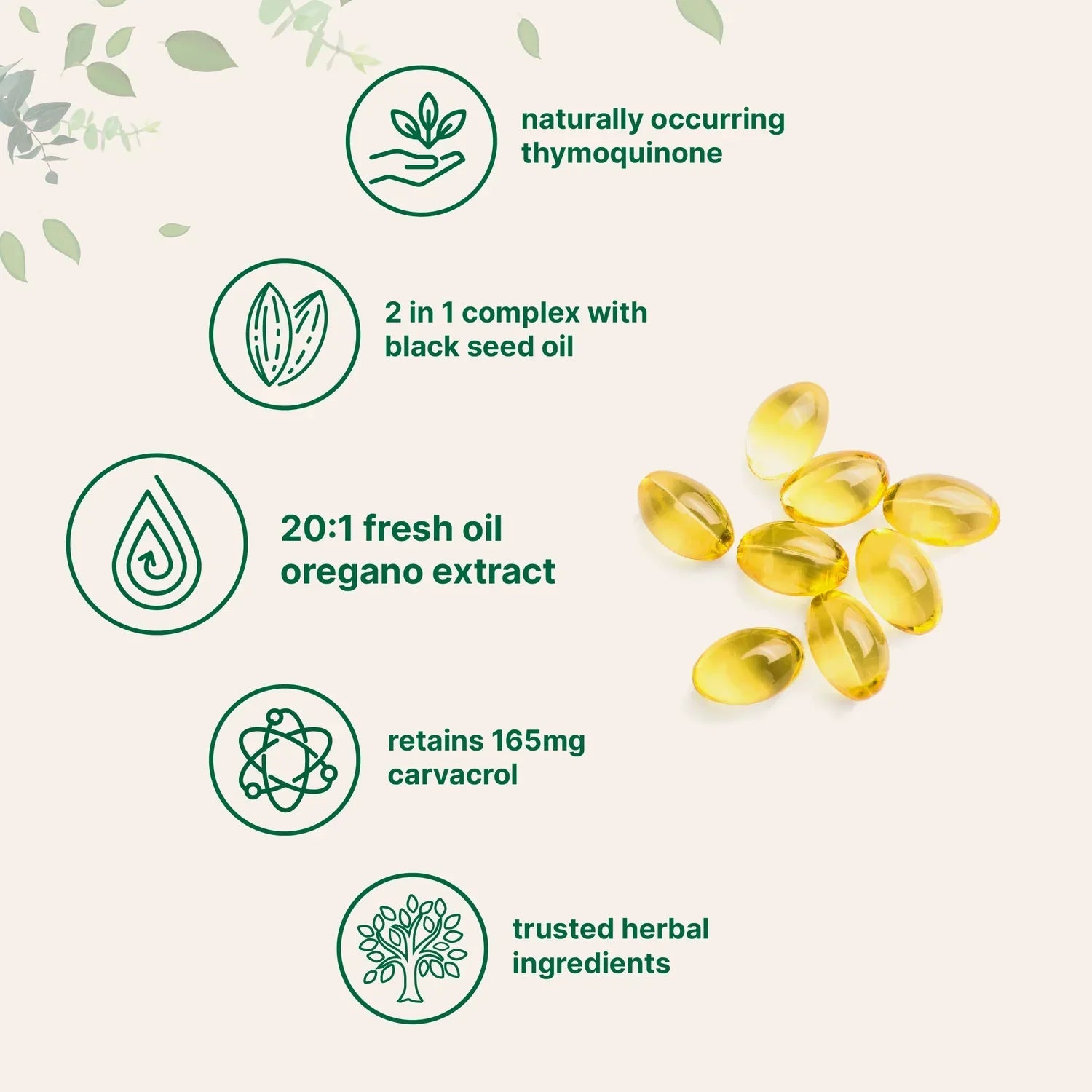 Oregano Oil & Black Seed Oil Softgels - 2-in-1 Foundational Wellness