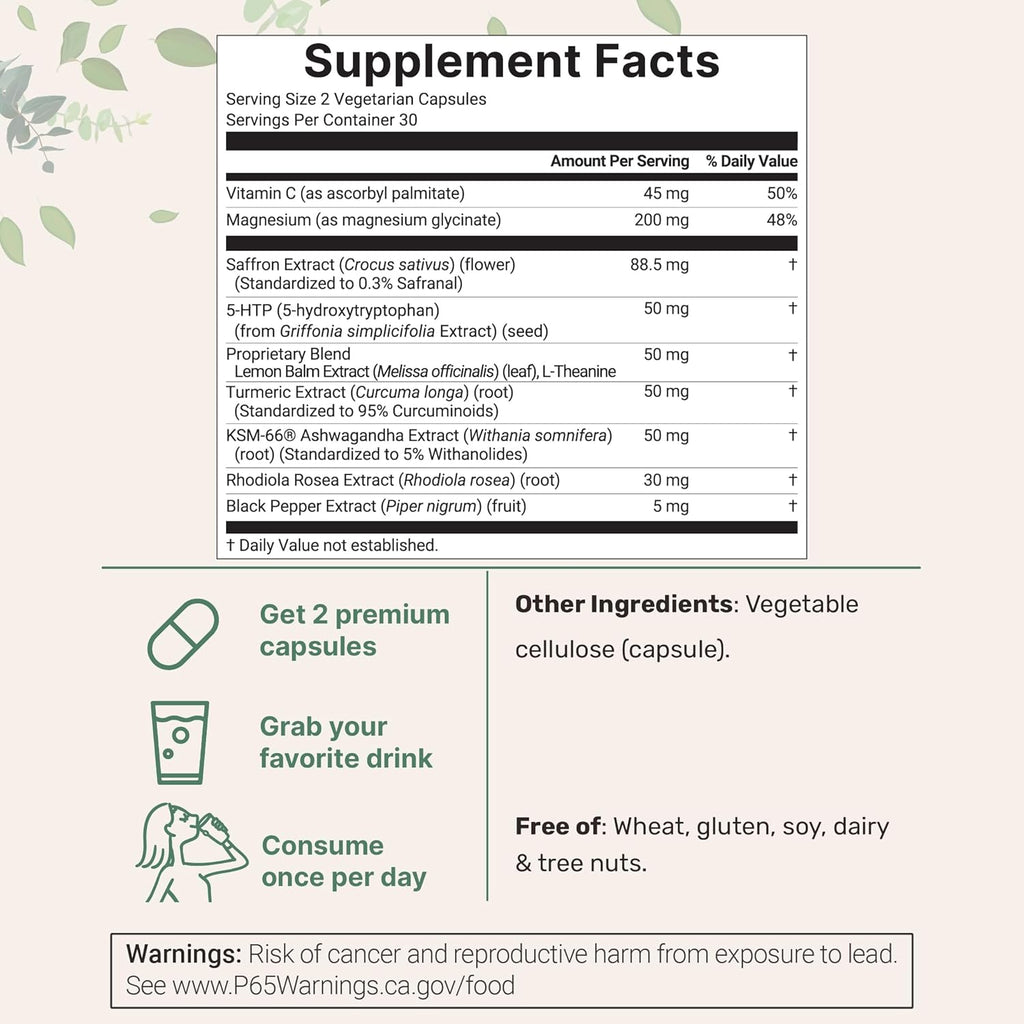Saffron+ Advanced Supplements, 60 Veggie Capsules