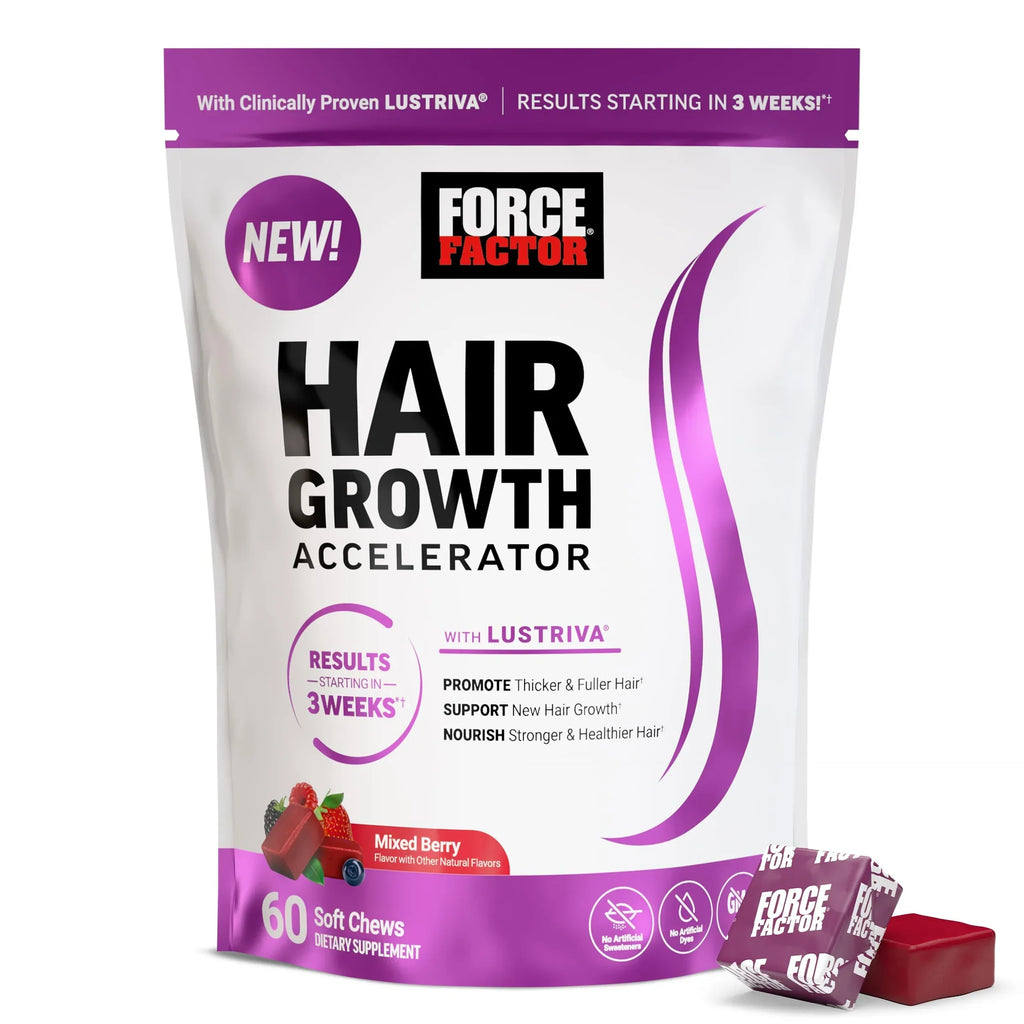 Hair Growth Accelerator Soft Chews, Hair Growth Vitamins for Women and Men 60pc