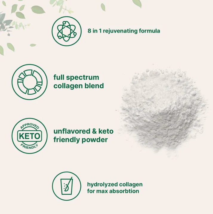 Ingredients Multi Collagen Peptides Powder - Hydrolyzed Protein Peptides With Hyaluronic Acid, Biotin & Vitamin C Unflavored