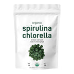 Organic Chlorella Spirulina Tablets, 3000mg Per Serving, 720 Counts, 4 Months Supply, 50/50 Blend Superfood