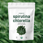Organic Chlorella Spirulina Tablets, 3000mg Per Serving, 720 Counts, 4 Months Supply, 50/50 Blend Superfood