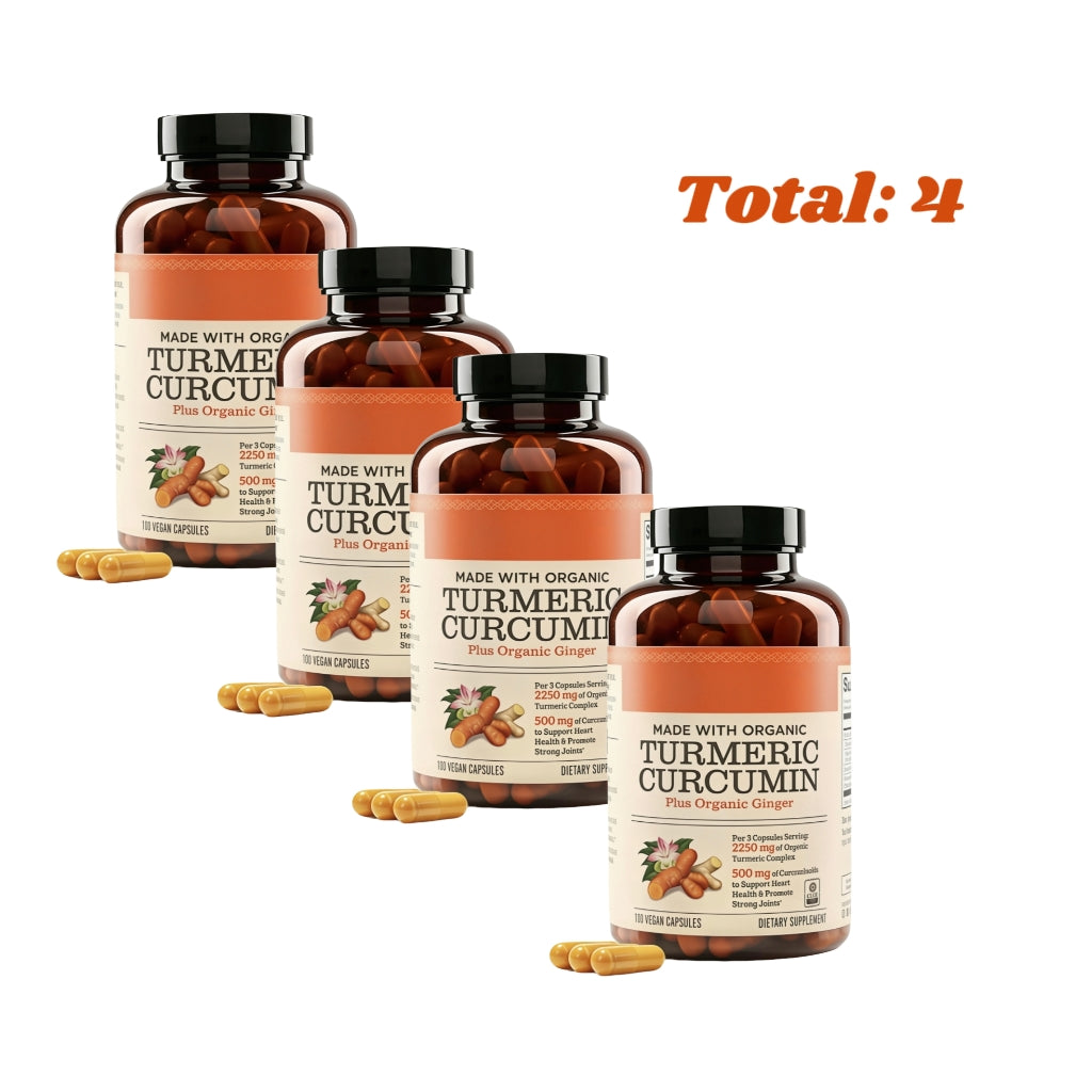 Extra Strength Turmeric Curcumin 2250mg- 500mg Curcuminoids for Immune Support - Vegan, Non-GMO