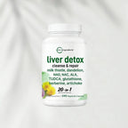 Liver Detox, 240 Veggie Capsules | 20-in-1 Advanced Support Complex with Milk Thistle, Dandelion, NAD, NAC, ALA