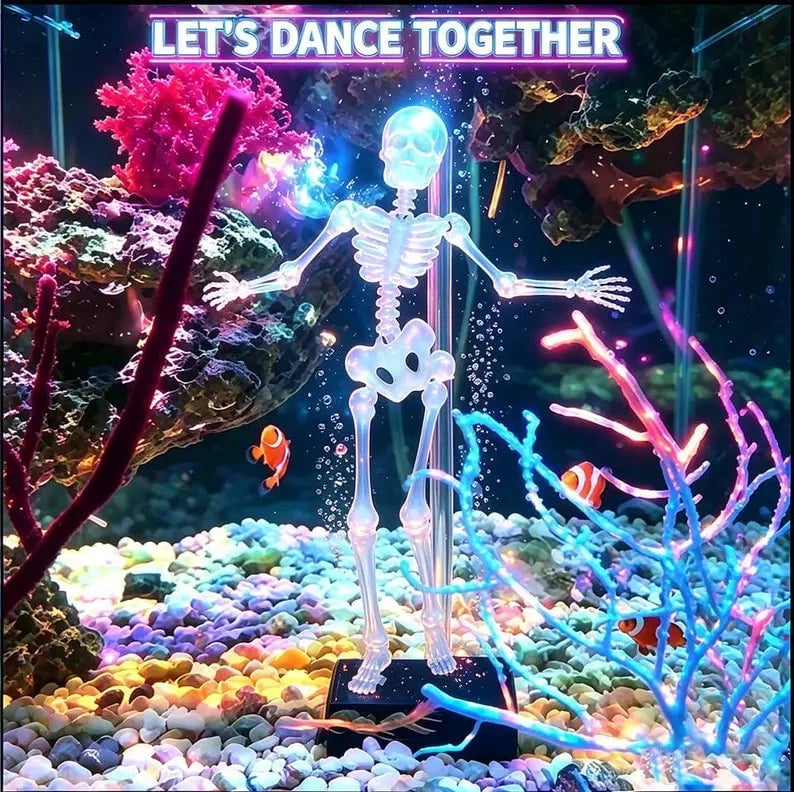Dancing Skeleton Aquarium Bubbler