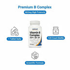 Nutricost High Potency Vitamin B Complex 462mg, 120 Capsules - with Vitamin C - Energy Complex