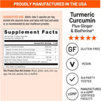 Extra Strength Turmeric Curcumin 2250mg- 500mg Curcuminoids for Immune Support - Vegan, Non-GMO