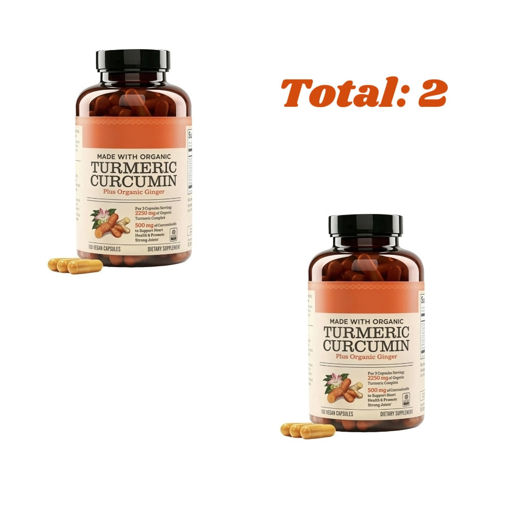 Extra Strength Turmeric Curcumin 2250mg- 500mg Curcuminoids for Immune Support - Vegan, Non-GMO