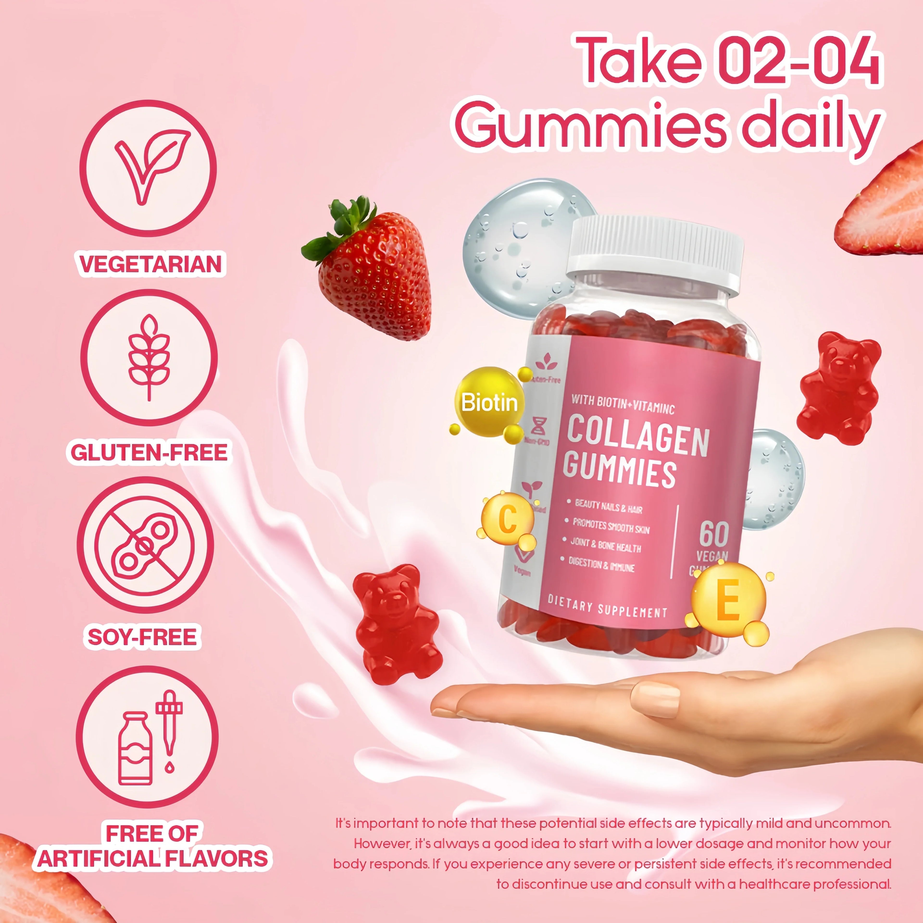 Collagen Gummies |Dietary Supplement for Collagen Replenishment and Hair/Nails/Skin Improvement