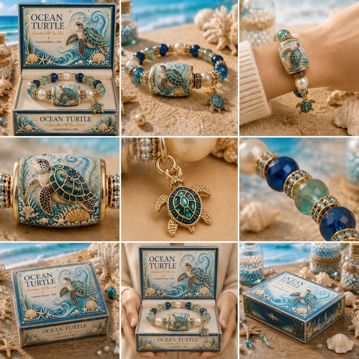 💥 Last Day 49% OFF – 🌊 Ocean Guardian Bracelet Collection | 6 Marine Creature Designs, Gemstone-Style Beads & Matching Sea Charms 🐚✨