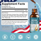 Liposomal Lymphatic Drainage Drops - 11 In 1 Organic Lymphatic Drainage Supplement with Burdock Root, Echinacea, Elderberry, Calendula, Cleavers Herb, Dandelion Supports Lymphatic Health 2 FL.OZ