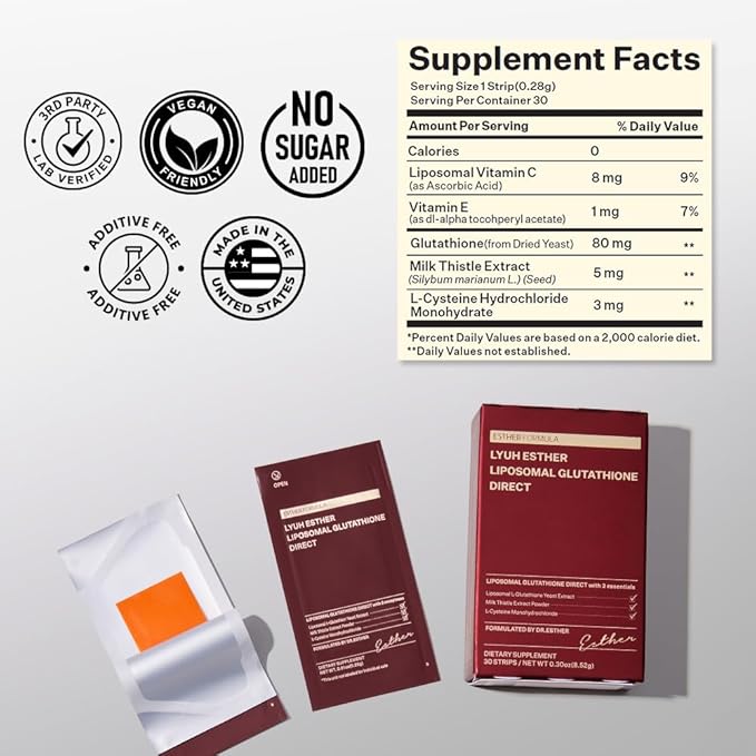 ESTHER FORMULA Liposomal Glutathione Strips (30 ct)