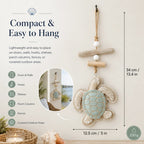 Lighted Coastal Sea Turtle Hanging Wall Decor with Remote