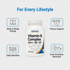 Nutricost High Potency Vitamin B Complex 462mg, 120 Capsules - with Vitamin C - Energy Complex
