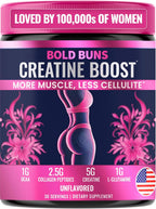 Bold Buns Creatine for Women – Booty Builder Supplement with Collagen & BCAA