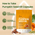Pumpkin Seed & Saw Palmetto Oil Softgels | Dual-Herb Support for Hair Growth, Bladder & Prostate Health300Count