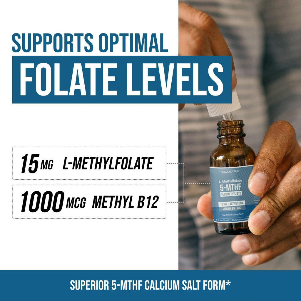 L Methyl Folate 15mg Plus Methyl B12 Cofactor – Organic Berry Flavor