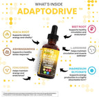 Adapto Drive Organic Maca Root Liquid Drops – Energy, Hormone Balance & Vitality Support – Liquid Multivitamin for Women & Men