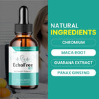 Tinnitus Relief Drops for Ringing Ears - EchoFree Liquid Supplement with Advanced Vitamins for Ear Health Support - 2oz