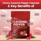 Nature’s Wellness Cayenne Pepper Heart & Vessel Support – Full Spectrum Formula with Vitamins & Botanicals, 240 Capsules