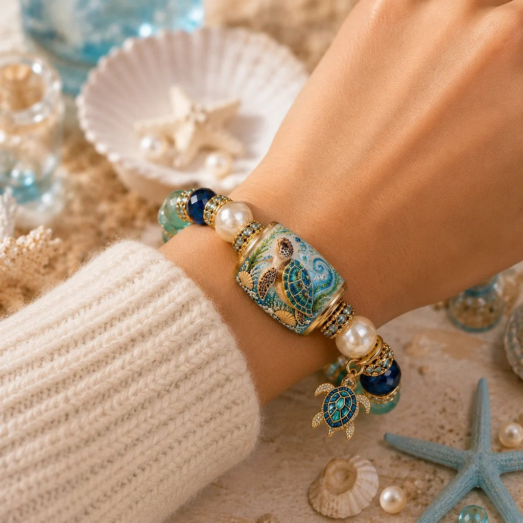 💥 Last Day 49% OFF – 🌊 Ocean Guardian Bracelet Collection | 6 Marine Creature Designs, Gemstone-Style Beads & Matching Sea Charms 🐚✨