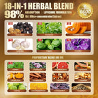 18-in-1 Premium Herbal Blend Capsules, Supports Cleanse, Wormwood Black Walnut Clove Cleanse for Humans, 6600mg Serving