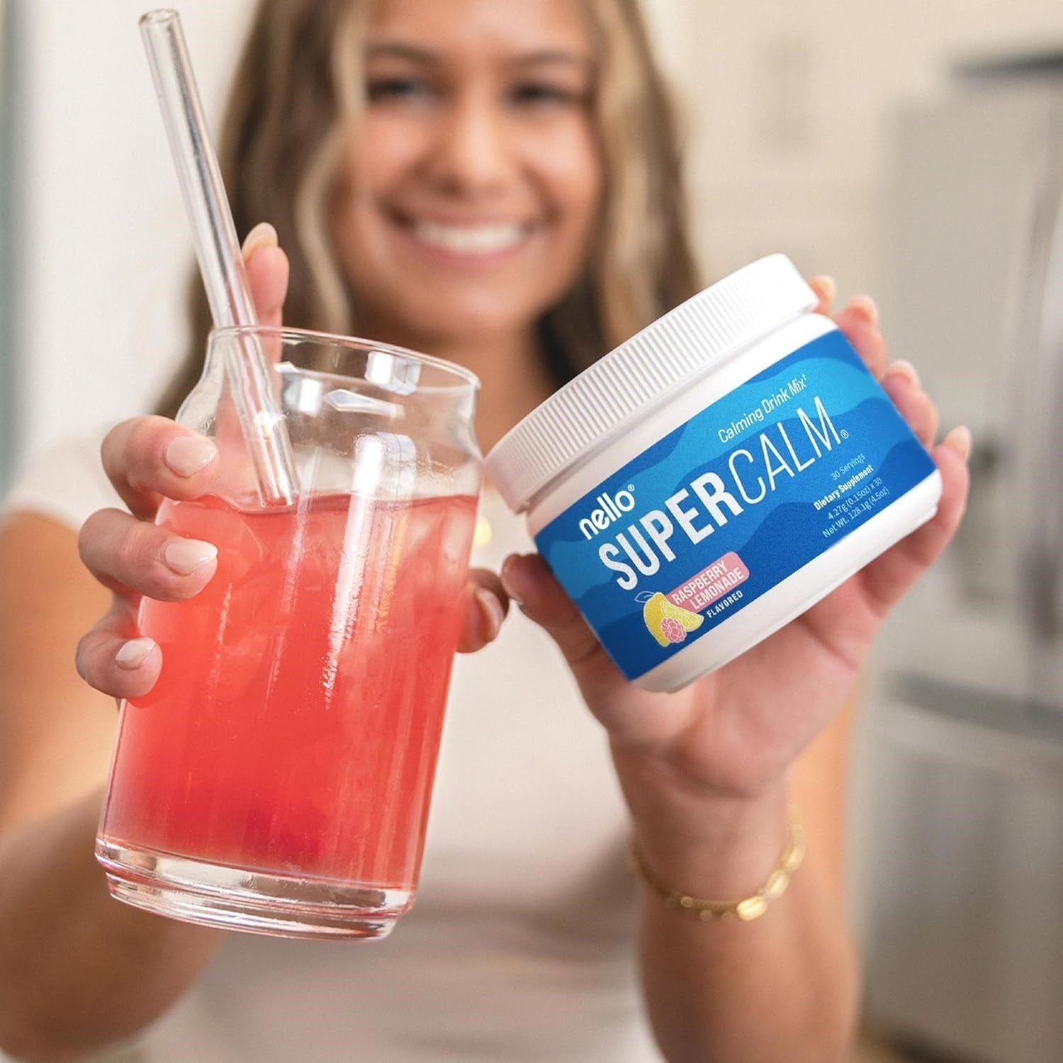 Powdered Drink Mix Tub, Cortisol Reducer,Ksm-66 Ashwagandha, No Sugar, Non GMO, Raspberry Lemonade