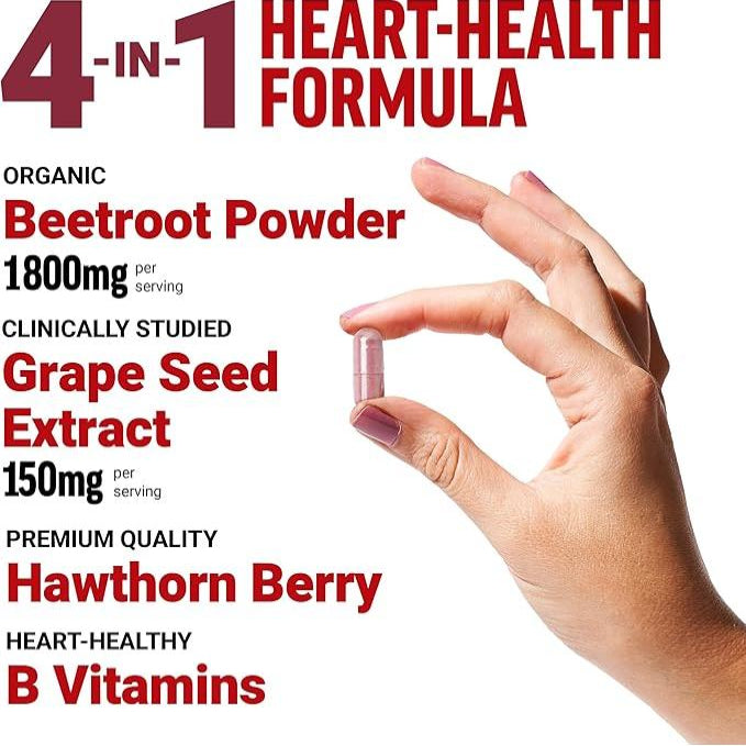 Beet Root Capsules, Blood Pressure Support ,Organic Beetroot Powder,Hawthorn Berry,to Support Circulation