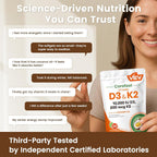 D3 + K2 MK-7 300 Softgels – High-Potency Bone & Cardiovascular Support with Coconut Oil