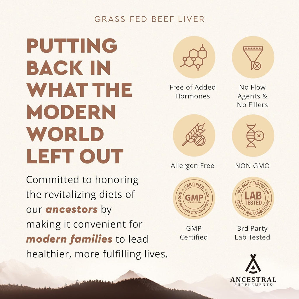 Grass Fed Beef Liver Capsules,Digestion,Immunity,Non-GMO,Freeze Dried Liver Health Supplement