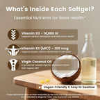 D3 + K2 MK-7 300 Softgels – High-Potency Bone & Cardiovascular Support with Coconut Oil