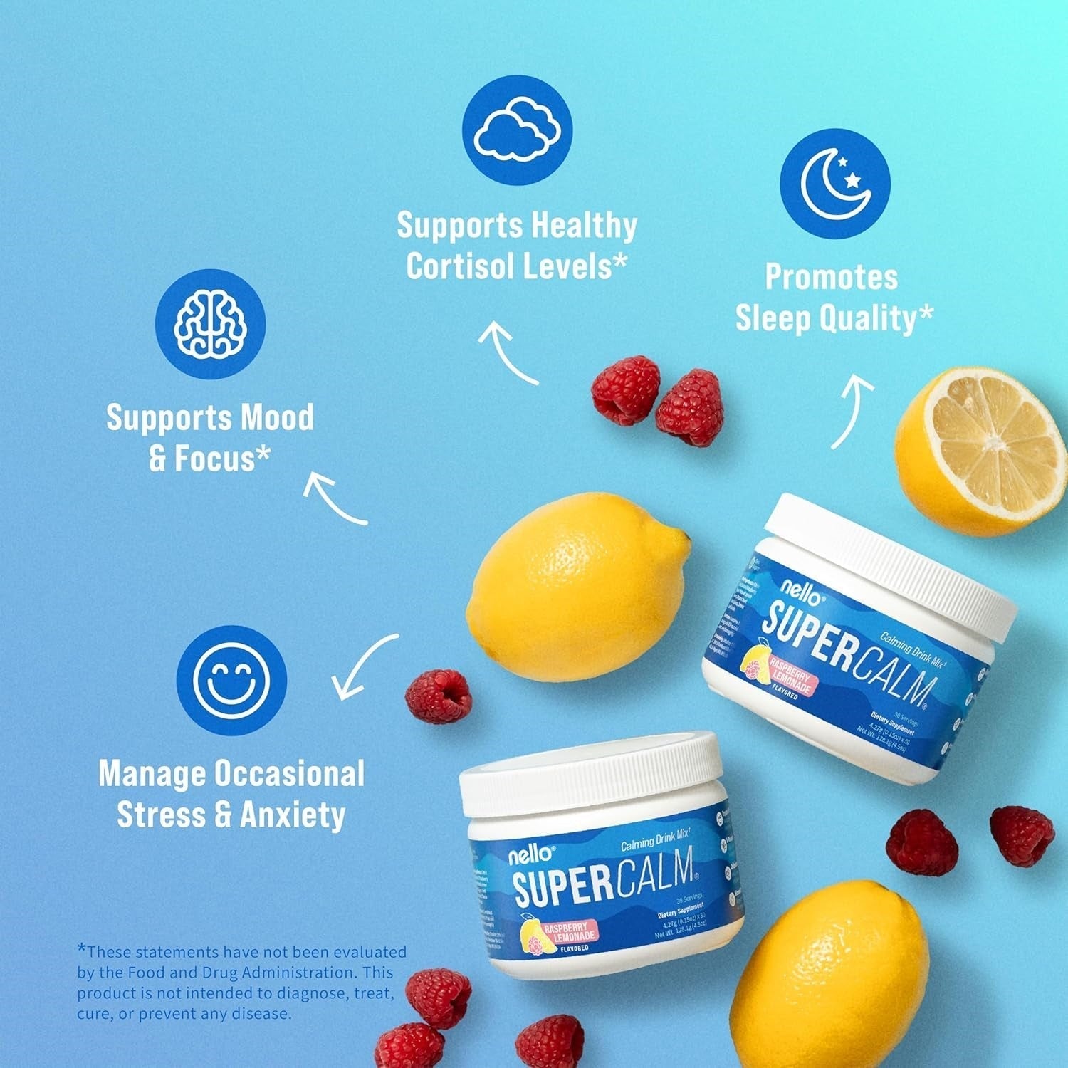 Powdered Drink Mix Tub, Cortisol Reducer,Ksm-66 Ashwagandha, No Sugar, Non GMO, Raspberry Lemonade