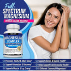 High-Absorption Magnesium Complex | 1000mg with Glycinate, Citrate, Malate for Bone, Muscle & Energy Support | Vegan, 90 Capsules