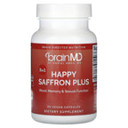 Happy Saffron with Magnesium & B6 Vegan Capsules – For Balanced Mood & Restful Sleep, 90 Ct