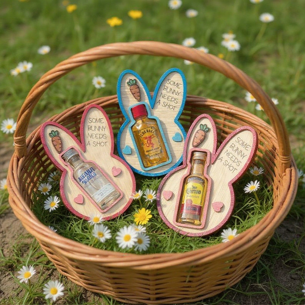 🐰 Some Bunny Needs a Shot! – Easter Bunny Liquor Bottle Holder