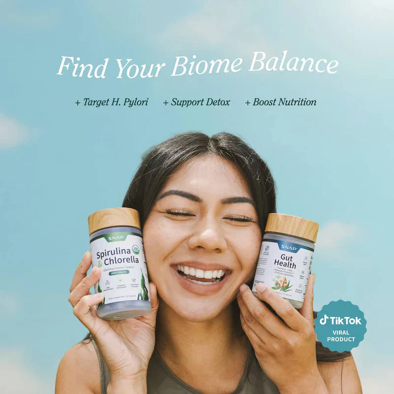 Gut Health Bundle，The 2-in-1 Gut Reset & Cellular Detox Duo: Spirulina & Chlorella Blend，Soothe &amp; Restore Gut Health
