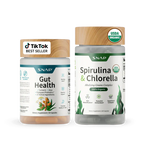 Gut Health Bundle，The 2-in-1 Gut Reset & Cellular Detox Duo: Spirulina & Chlorella Blend，Soothe &amp; Restore Gut Health