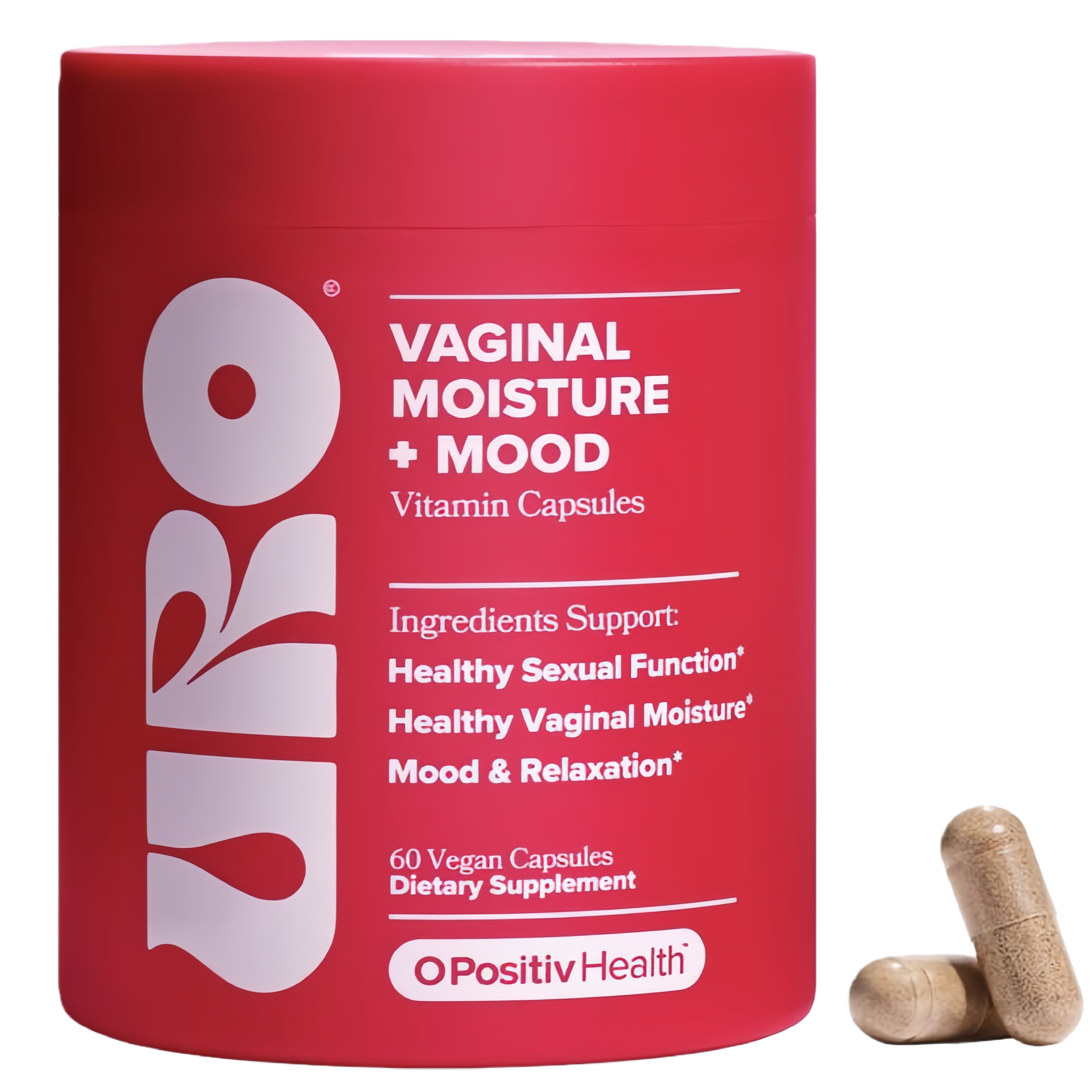 O Positiv URO Vaginal Moisture & Mood Formulated to Support Vaginal Moisture, Mood & Relaxation  -30 Servings