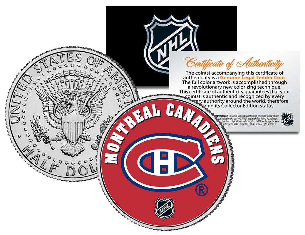Individual NHL Team JFK Half Dollars