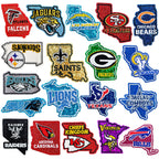 🏈 NFL Football Team Embroidered Patches – Sports Fan Iron-On Badge