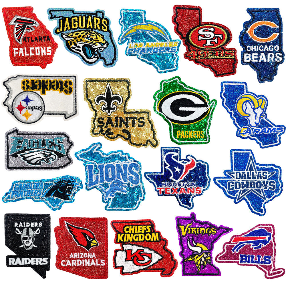 🏈 NFL Football Team Embroidered Patches – Sports Fan Iron-On Badge