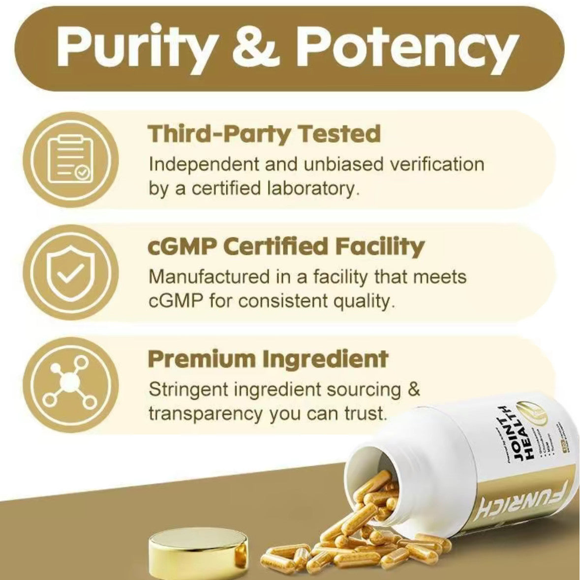 Joint Health Formula-Joint Support120 Capsules，Plus Advanced Mobility& Comfort Formula