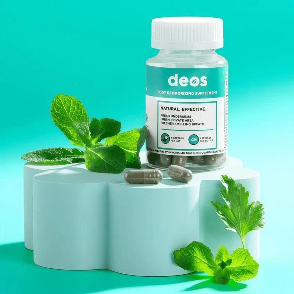 DEOS Natural Deodorant Supplement for Body Freshness & Sweat Control
