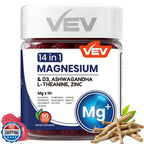 14-in-1 Magnesium Complex Gummies with Ashwagandha, L-Theanine, D3